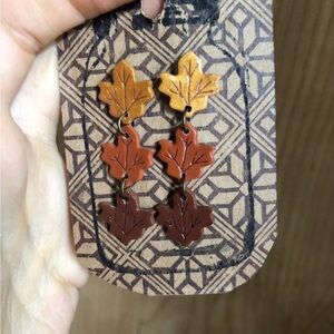Autumn Leaf Dangle Earrings